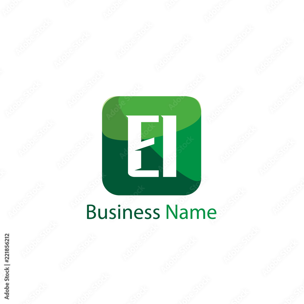 Fototapeta premium Initial Letter EI Logo Template Design