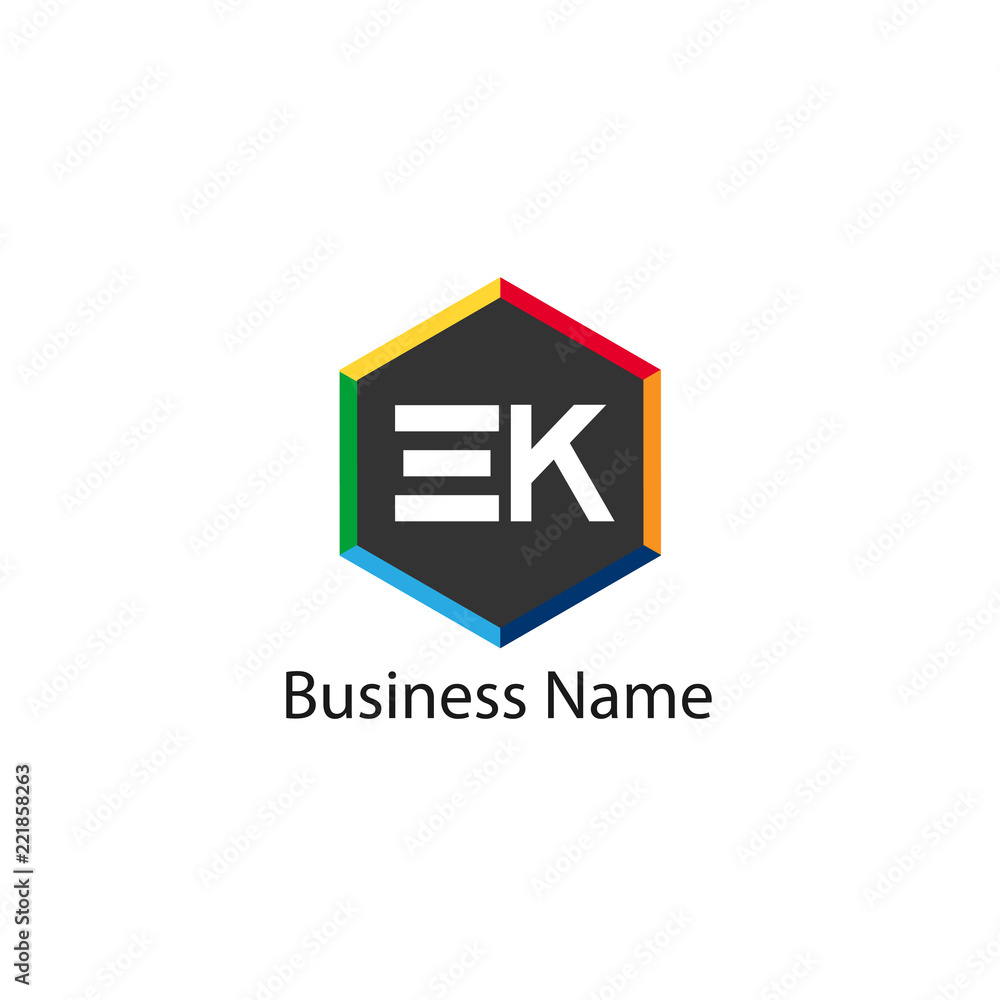 Initial Letter EK Logo Template Design Initial Letter EK Logo Template Design