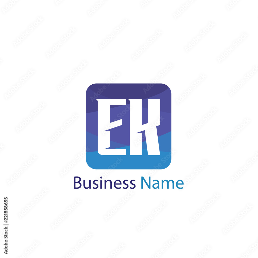Initial Letter EK Logo Template Design Initial Letter EK Logo Template Design
