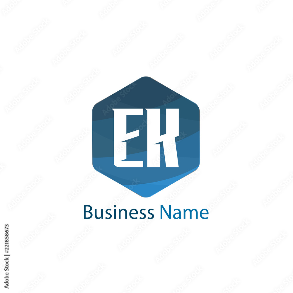Fototapeta premium Initial Letter EK Logo Template Design