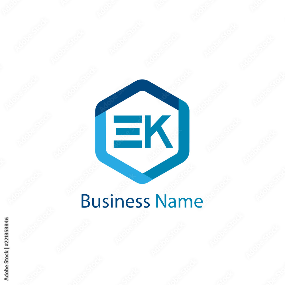 Initial Letter EK Logo Template Design Initial Letter EK Logo Template Design