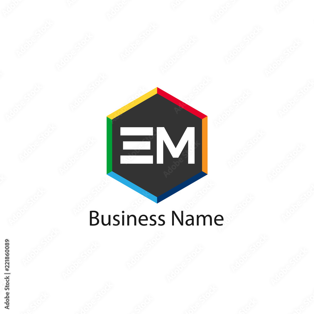 Initial Letter EM Logo Template Design Initial Letter EM Logo Template Design