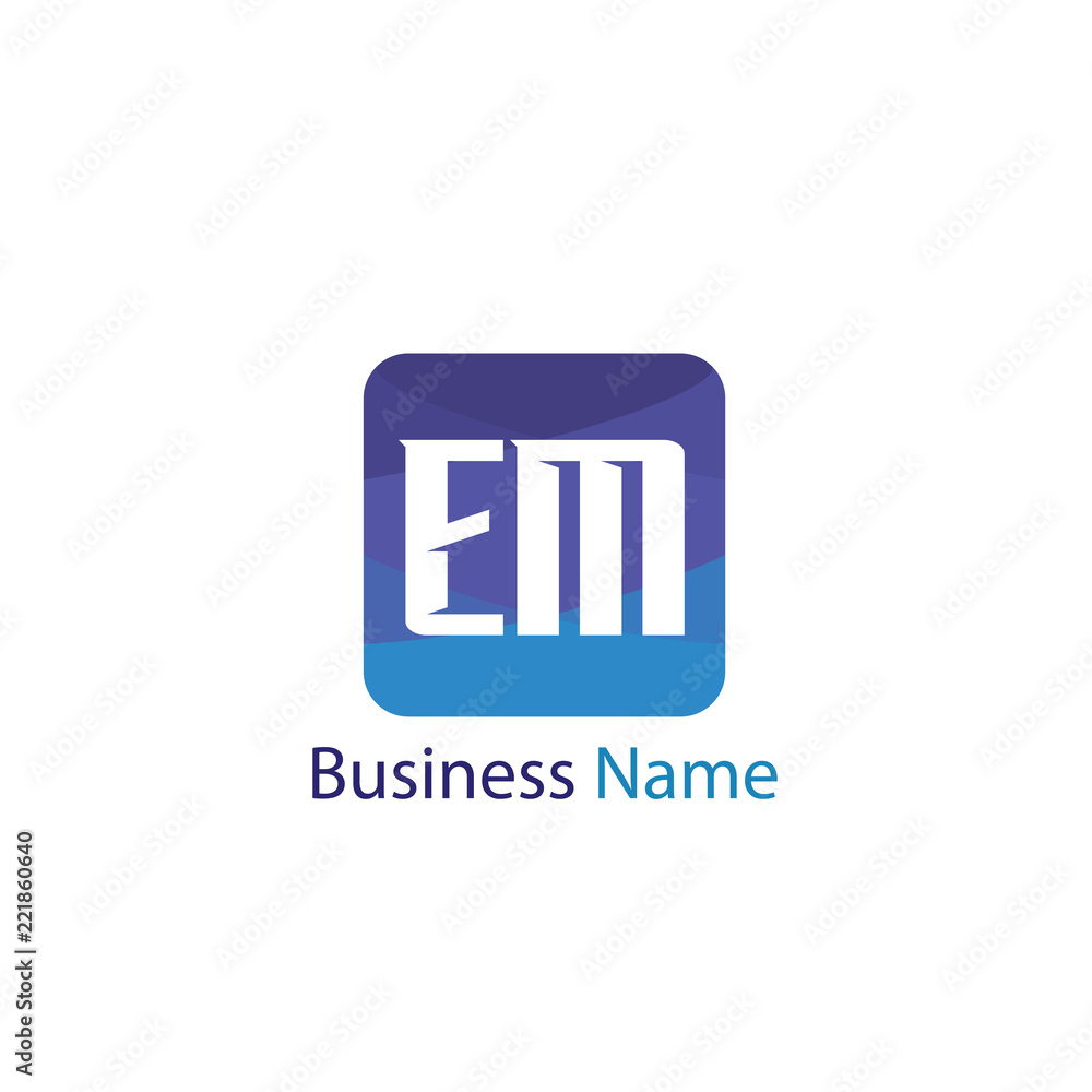 Initial Letter EM Logo Template Design Initial Letter EM Logo Template Design
