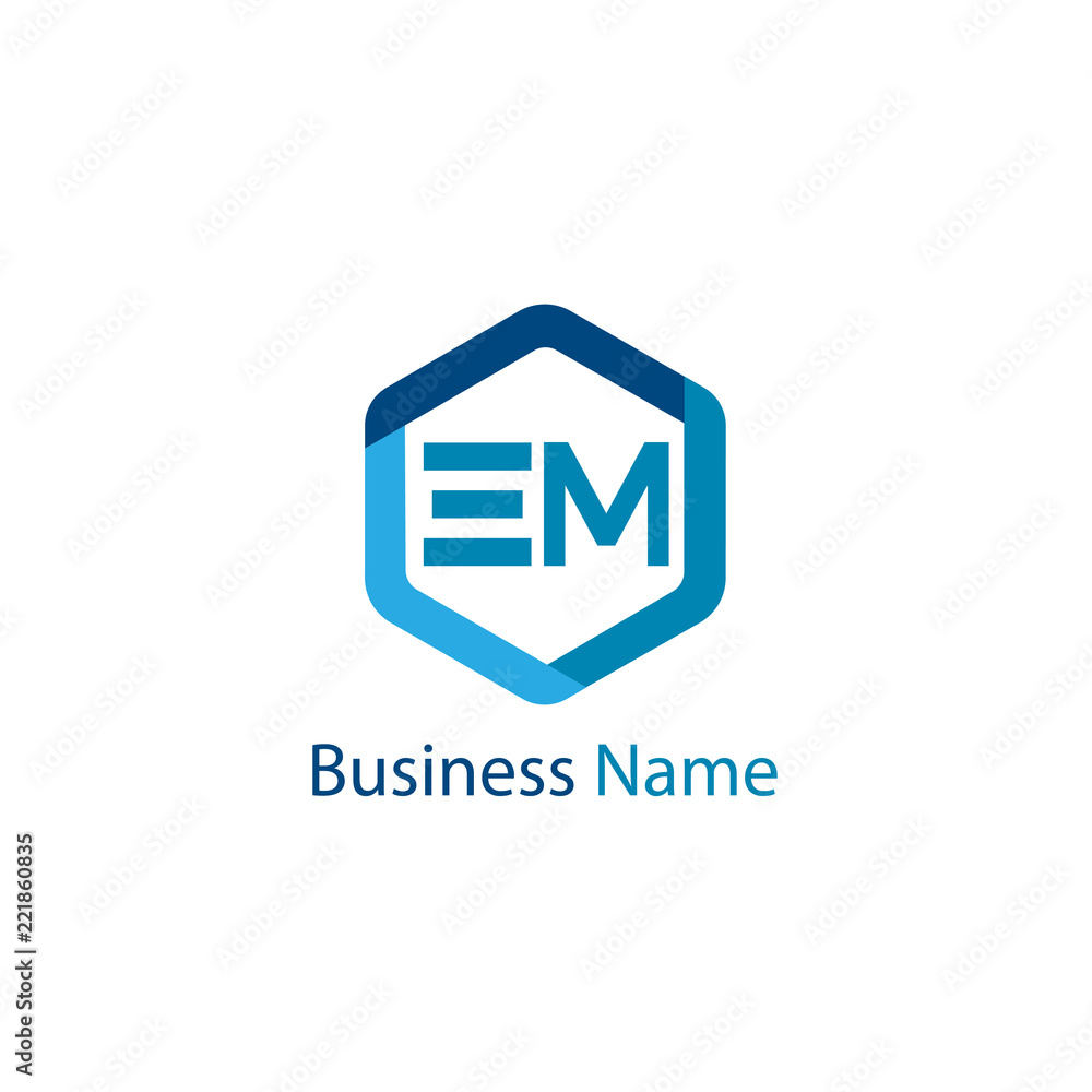 Initial Letter EM Logo Template Design Initial Letter EM Logo Template Design