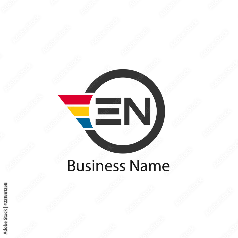 Initial Letter EN Logo Template Design Initial Letter EN Logo Template Design