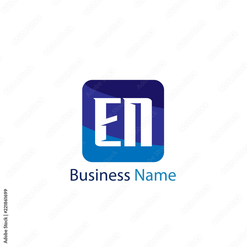 Initial Letter EN Logo Template Design Initial Letter EN Logo Template Design