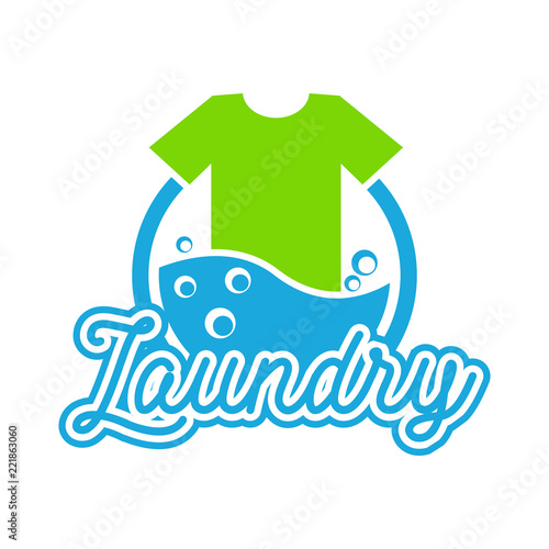 laundry logo for your business isolated on white background