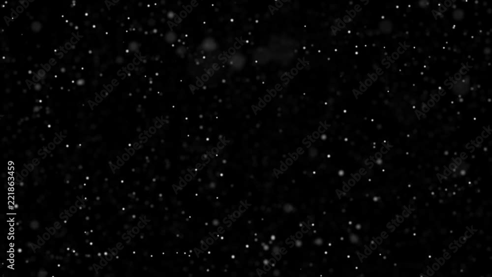white slowly moving particles on a black background. abstract background. 3D rendering white slowly moving particles on a black background. abstract background. 3D rendering