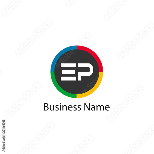 Initial Letter EP Logo Template Design