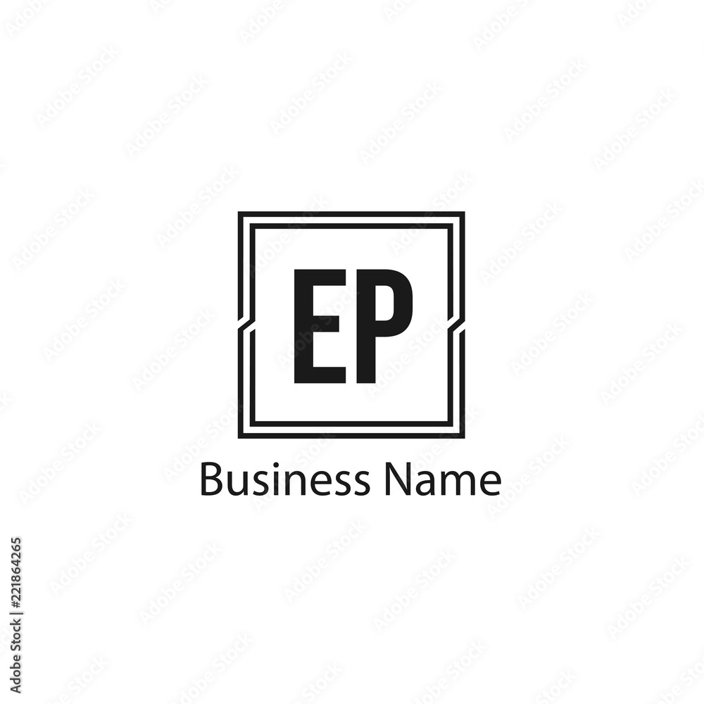 Fototapeta premium Initial Letter EP Logo Template Design