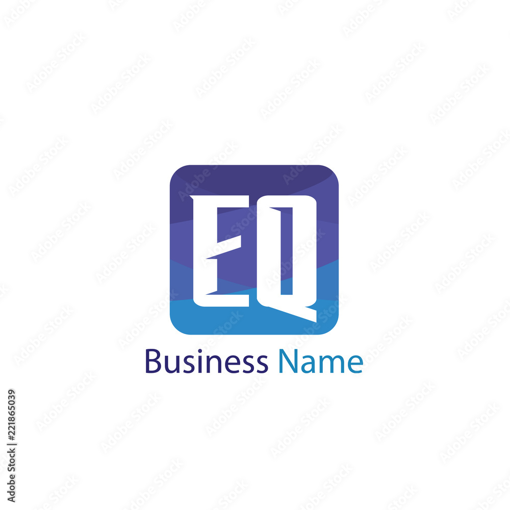 Initial Letter EQ Logo Template Design Initial Letter EQ Logo Template Design
