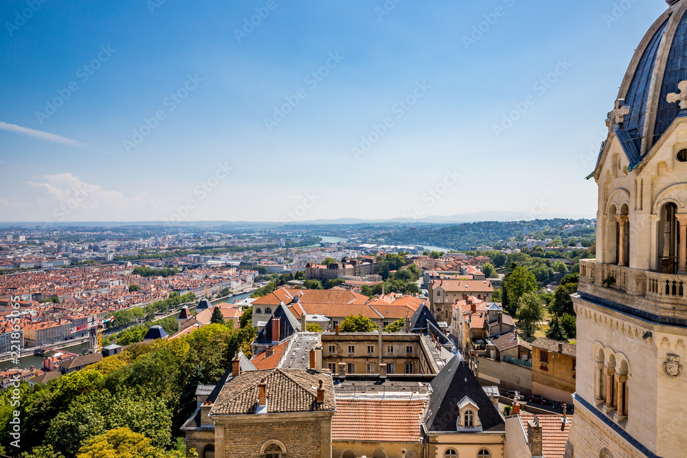 Vue de Lyon vu depuis la basilique de Fourvière