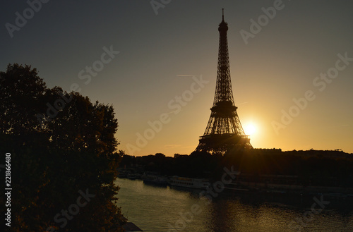 Eiffel Tower at sunrise. © mshch