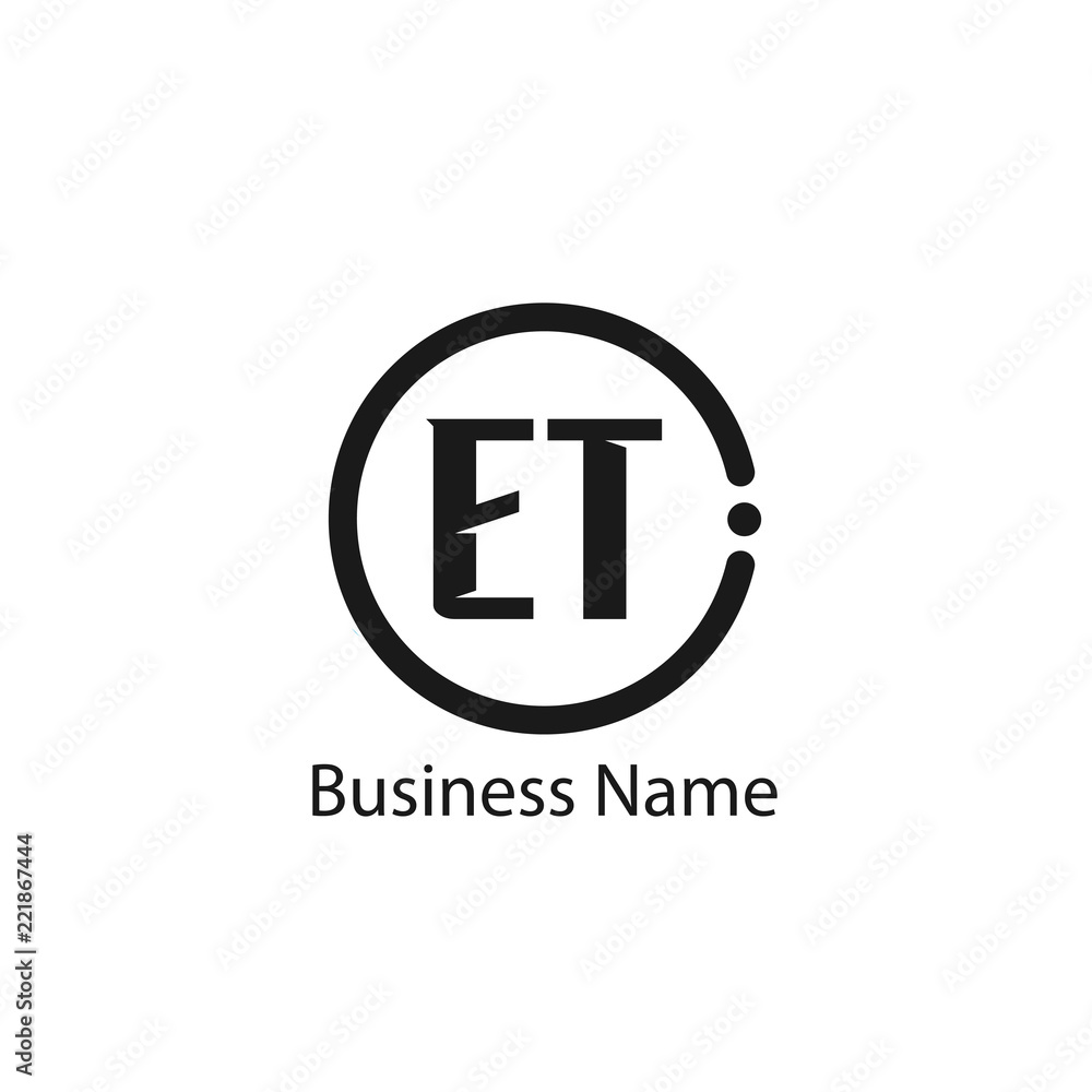 Obraz premium Initial Letter ET Logo Template Design