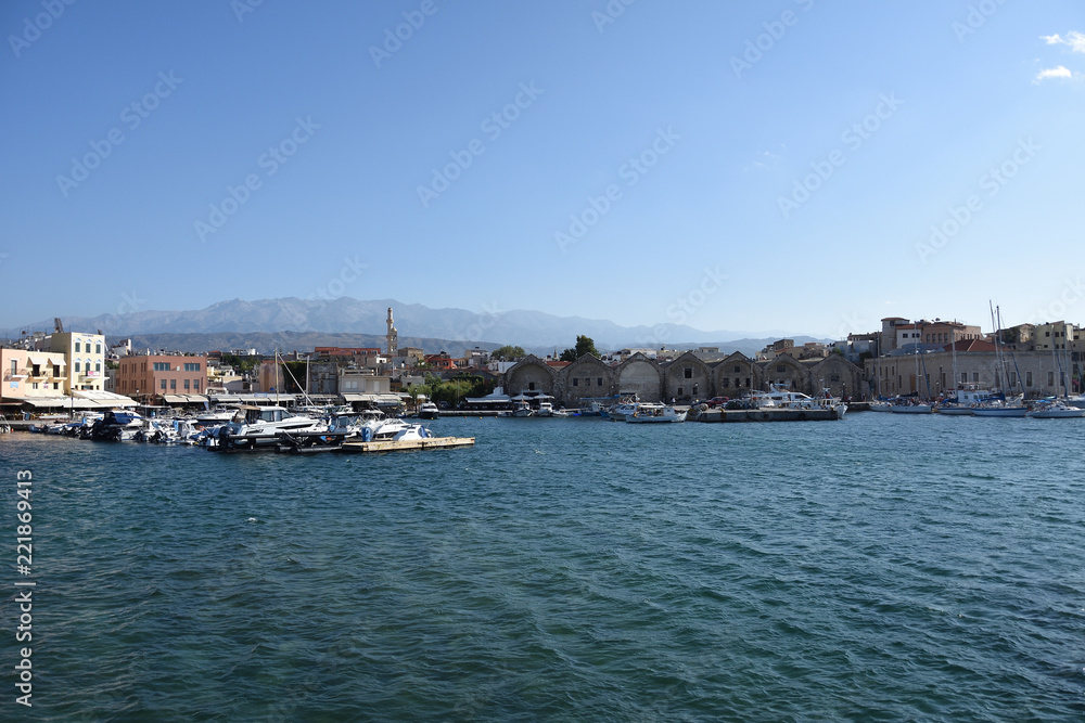Old harbour in Chania, Crete, Greece