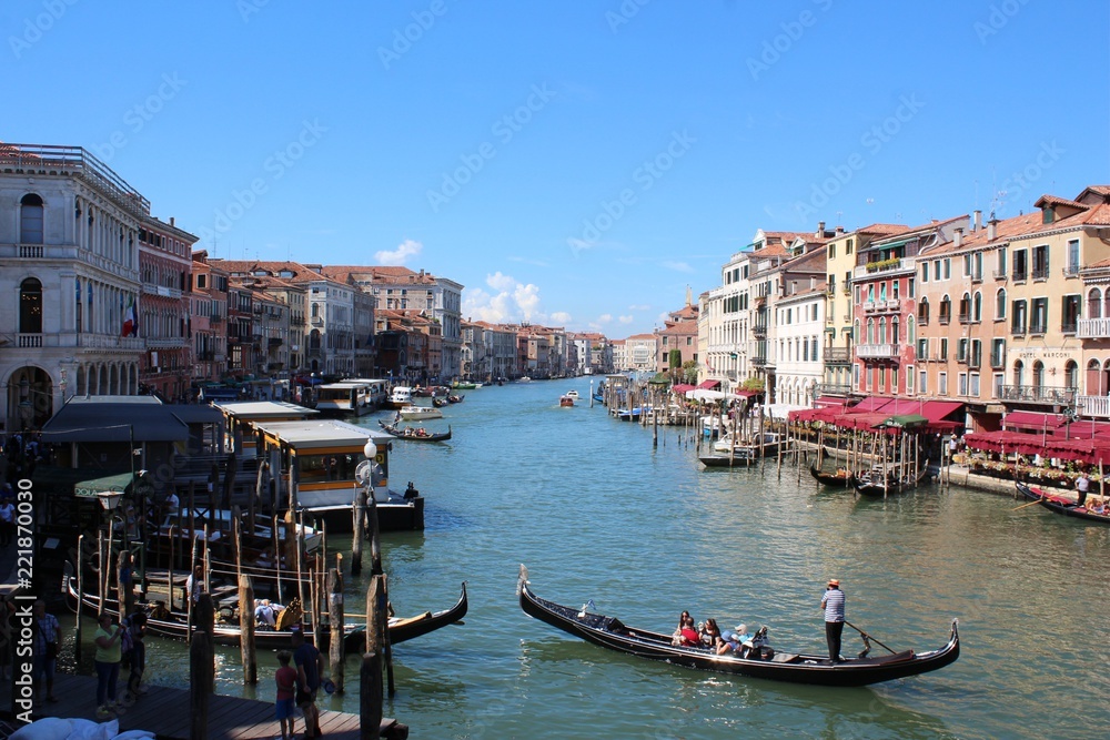 A view on the Grand Canal in Venice, Italy