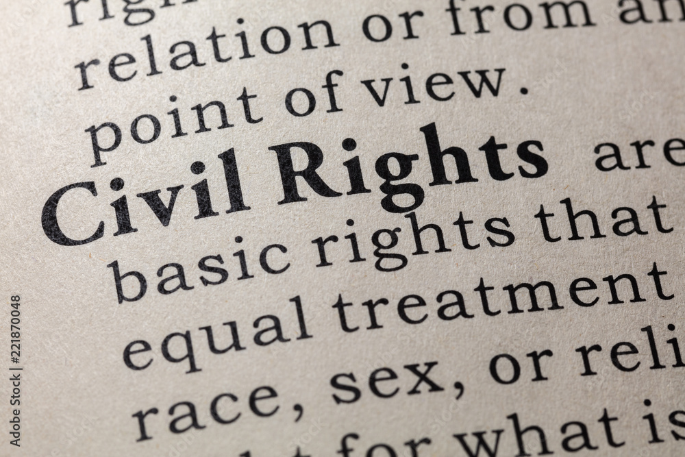 definition of Civil Rights - obrazy, fototapety, plakaty 