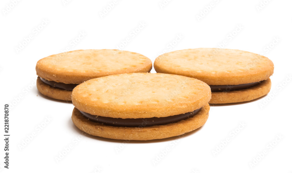 double biscuits with chocolate double biscuits with chocolate