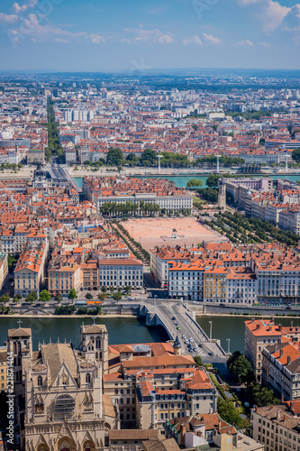 Vue de Lyon vu depuis la basilique de Fourvière