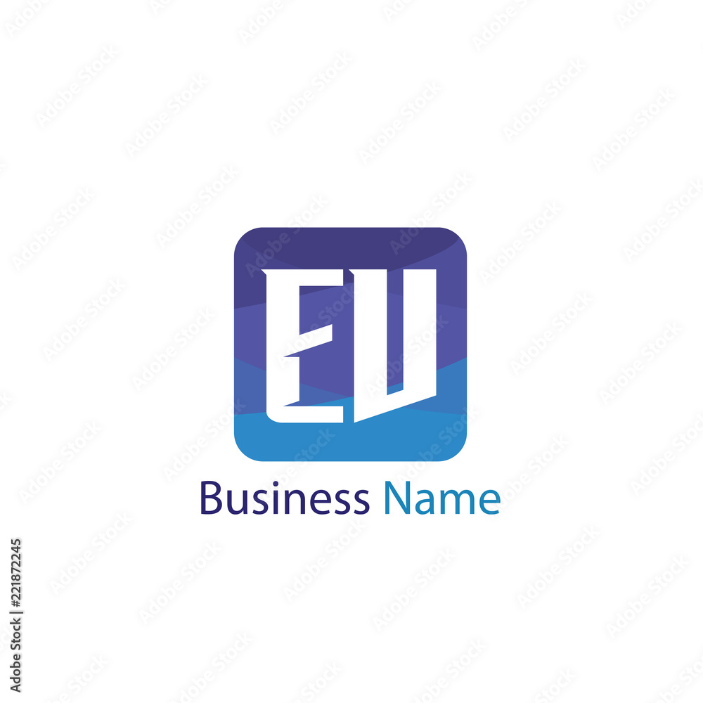 Fototapeta premium Initial Letter EV Logo Template Design