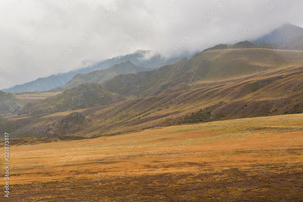 Mountains in cloudy weather