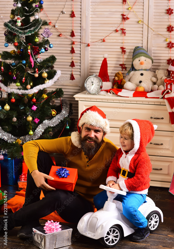 Happy family celebrate new year and Christmas. Happy family celebrate new year and Christmas.
