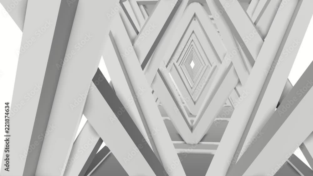 tunnel from the gray pyramids moves. 3D rendering tunnel from the gray pyramids moves. 3D rendering