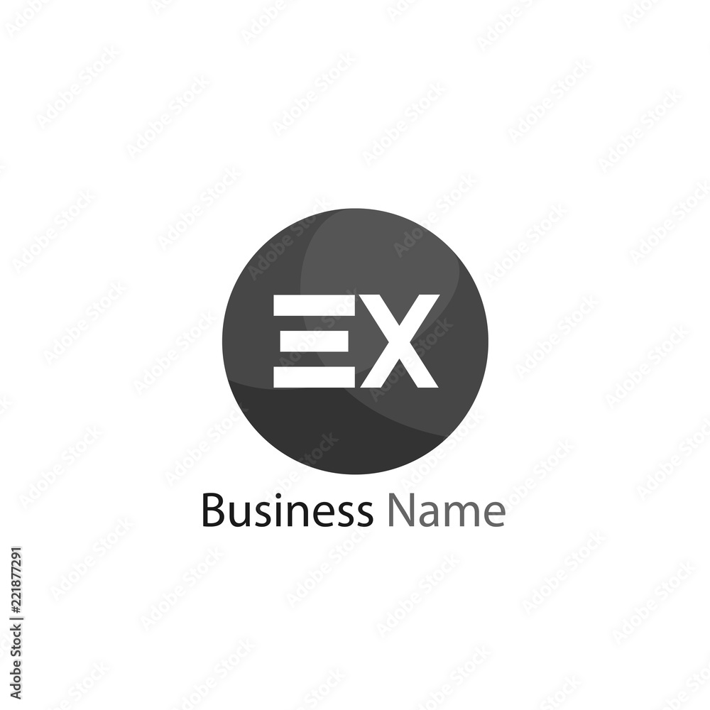 Obraz premium Initial Letter EX Logo Template Design