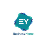 Initial Letter EY Logo Template Design
