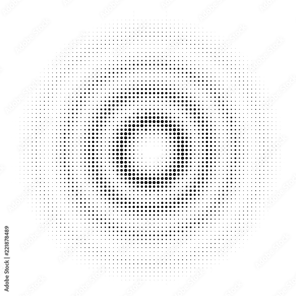 Circle Halftone Dotted on white background