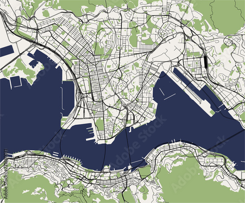 map of the city of Hong Kong, Special Administrative Region of the People's Republic of China