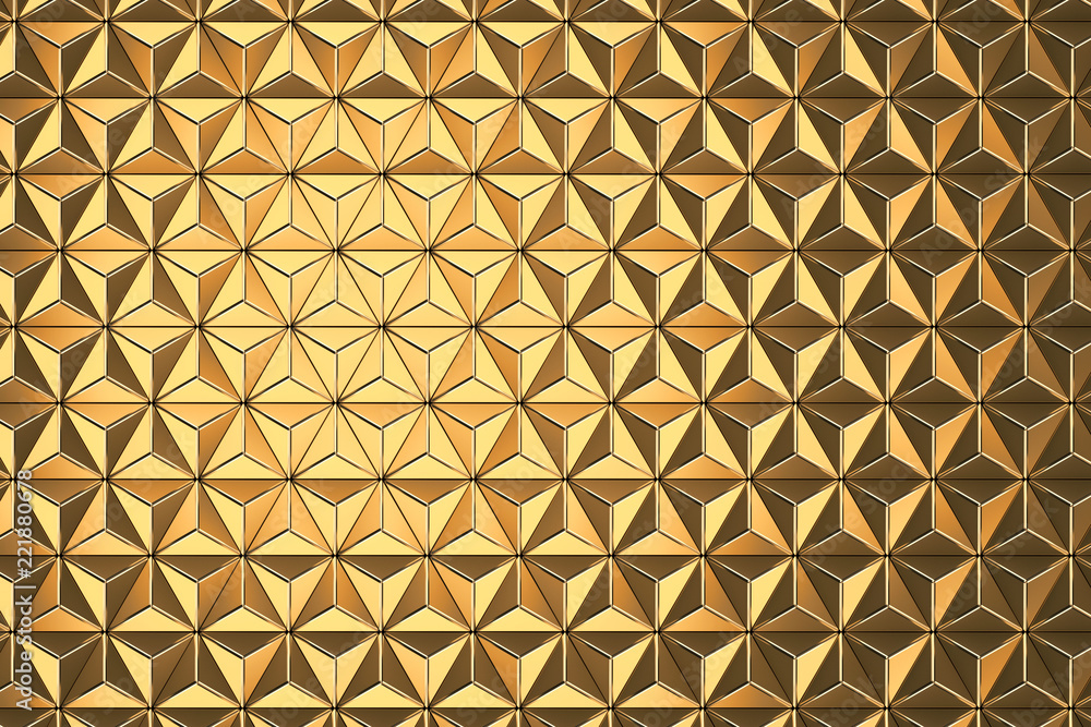 Abstract Gold Triangle Geometric Background 3d. Abstract Gold Triangle Geometric Background 3d.