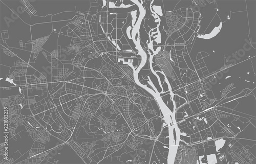 map of the city of Kiev, Ukraine