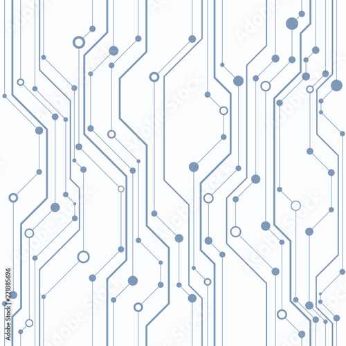 Abstract seamless pattern of lines and circles.
