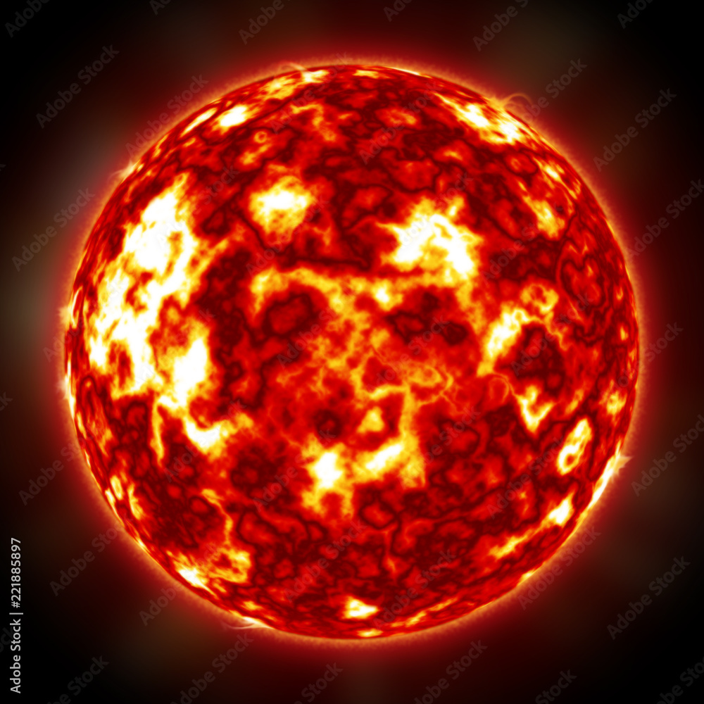 Naklejka premium Sun in space star