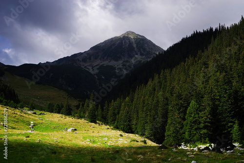 Stormy landscape in National Park Retezat, Romania, Europe