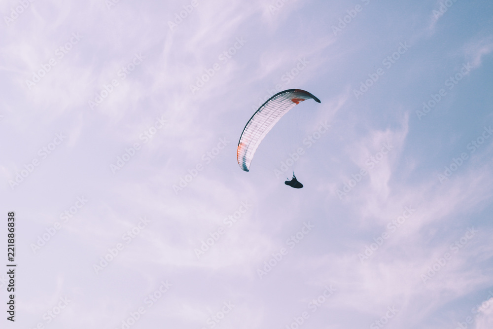 Slovenia. Slovenian Alps. Paragliding in mountains. Slovenia. Slovenian Alps. Paragliding in mountains.