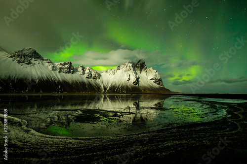 Vestrahorn Island Northern Lights