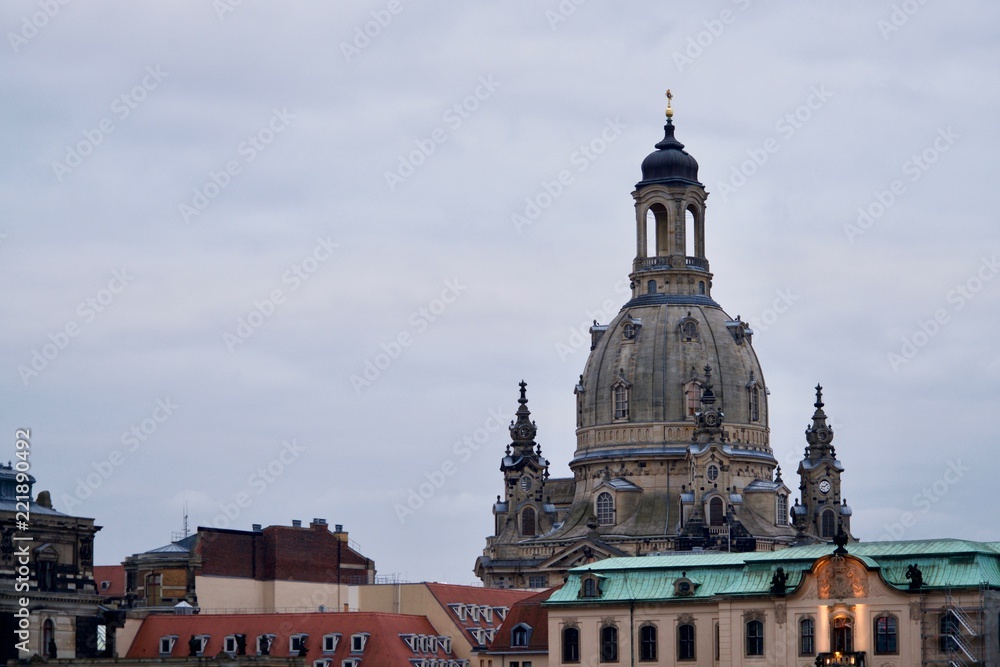 Steeple of the Frauenkirche in Dresden