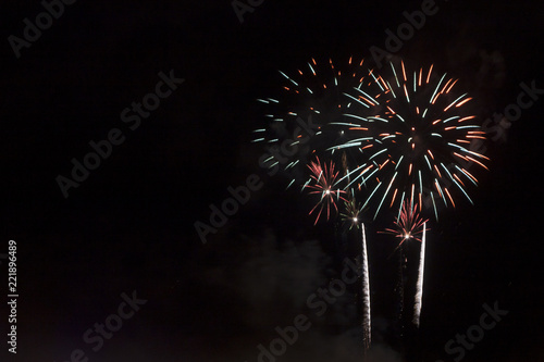 Canvastavla Colorful Fireworks display celebration