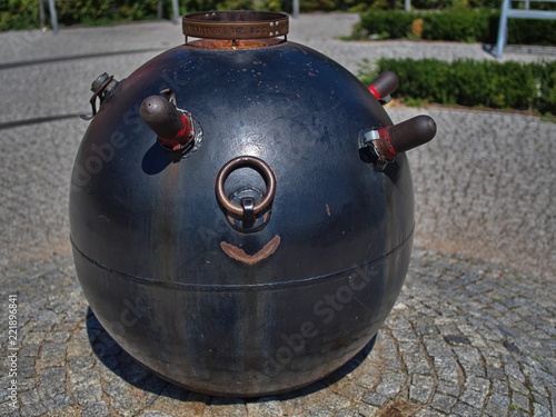 second world war time historic naval mine photo