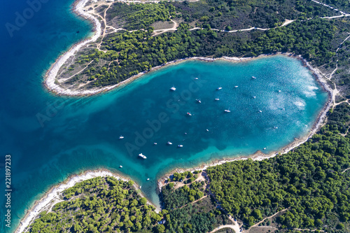 Kroatien, Istrien, Pula, Kap Kamenjak, Luftaufnahme photo