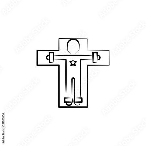 Human dissection icon. Element of mad science icon for mobile concept and web apps. Hand drawn Human dissection icon can be used for web and mobile