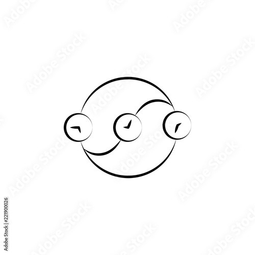 Time paradox icon. Element of mad science icon for mobile concept and web apps. Hand drawn Time paradox icon can be used for web and mobile