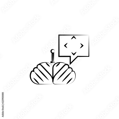 Mind control icon. Element of mad science icon for mobile concept and web apps. Hand drawn Mind control icon can be used for web and mobile