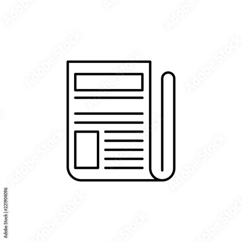 newspaper icon. Element of seo and online marketing icon for mobile concept and web apps. Thin line newspaper icon can be used for web and mobile