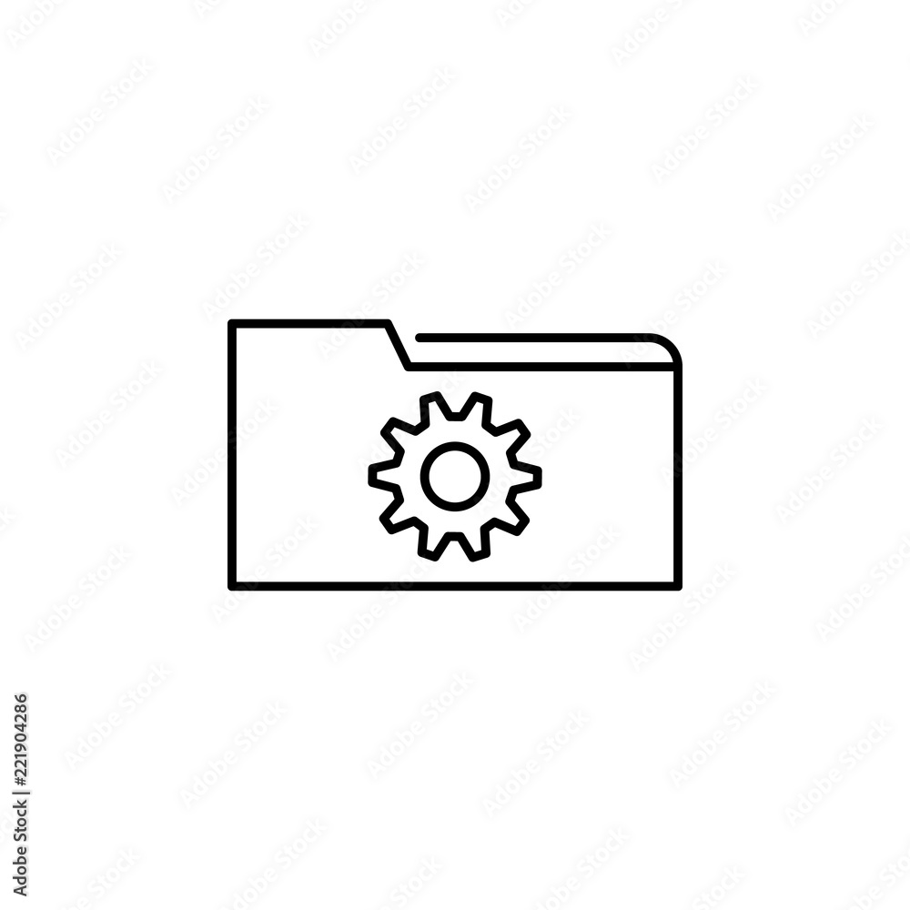 folder settings icon. Element of seo and online marketing icon for mobile concept and web apps. Thin line folder settings icon can be used for web and mobile folder settings icon. Element of seo and online marketing icon for mobile concept and web apps. Thin line folder settings icon can be used for web and mobile