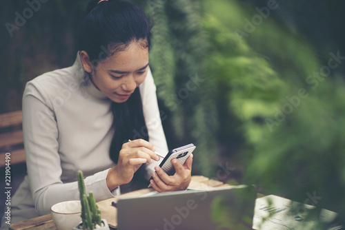 business women working with...