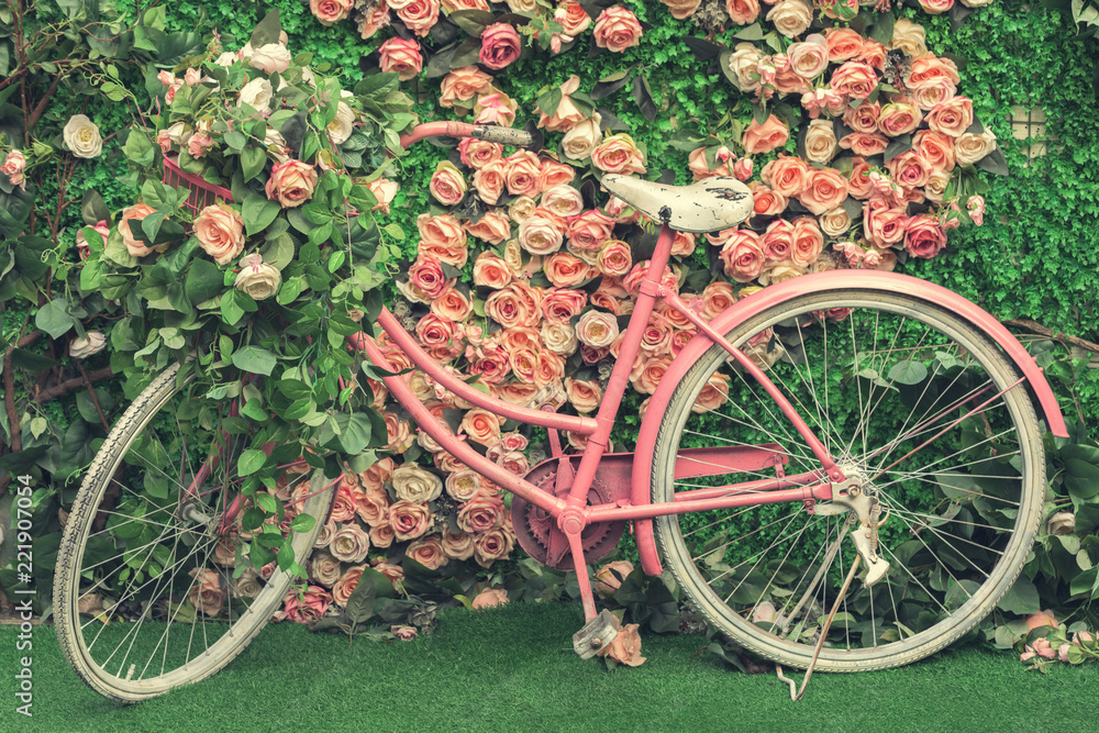 flowers and bicycle