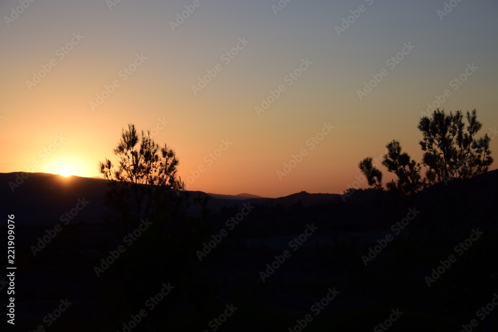 Desert Sunset View in California Golf Course
